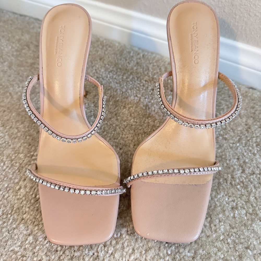 TONY BIANCO - FLETCHER MULES IN SKIN NAPPA